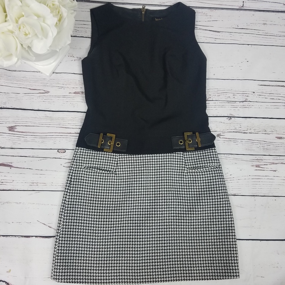 LAUNDRY BY SHELLI DRESS Black and white SIZE 2